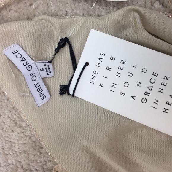 New Nordstrom Spirit of Grace Lace Metallic Dress - Picture 6 of 6